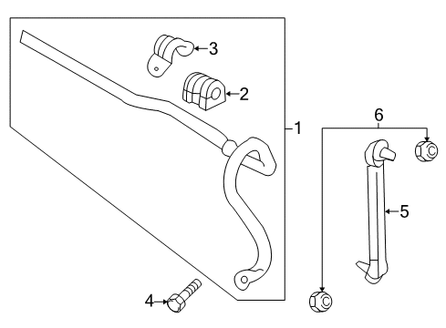 2022 Chevy Equinox Stabilizer Bar & Components - Front Diagram