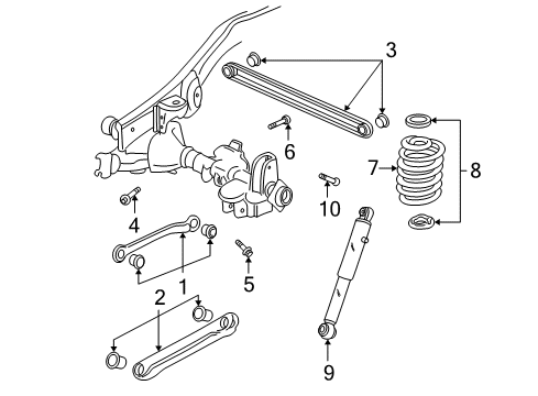 2005 Cadillac Escalade EXT Rear Suspension Diagram