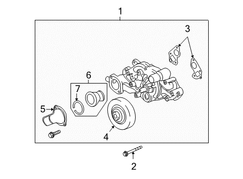 2011 Chevy Camaro Cooling System, Radiator, Water Pump, Cooling Fan Diagram 2 - Thumbnail