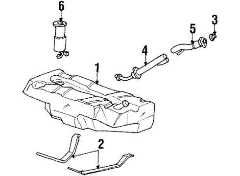 1997 Buick Riviera Fuel System Components Diagram