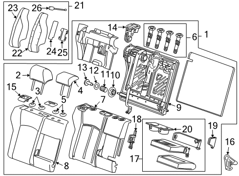2013 Chevy Cruze Latch Cover, Black Diagram for 95217962