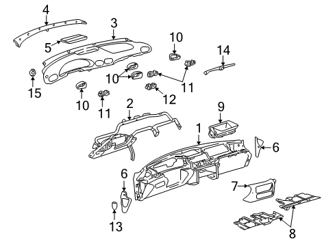 1995 Pontiac Sunfire Instrument Panel Diagram