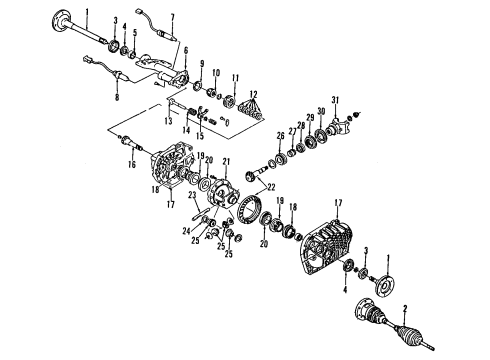 1988 Chevy K3500 Axle Housing, Front Diagram for 23362369