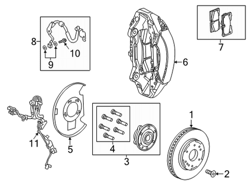 2021 Chevy Tahoe Splash Shield, Front Driver Side Diagram for 84763235