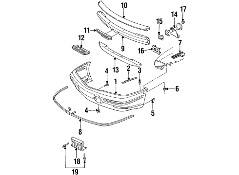 1999 Pontiac Bonneville Front Bumper Diagram