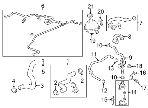 2022 Chevy Equinox Radiator & Components Diagram