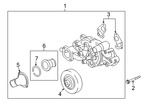 2012 Chevy Corvette Cooling System, Radiator, Water Pump, Cooling Fan Diagram 2 - Thumbnail