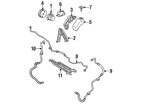 1992 Cadillac Seville Power Steering Return Hose Diagram for 26034074