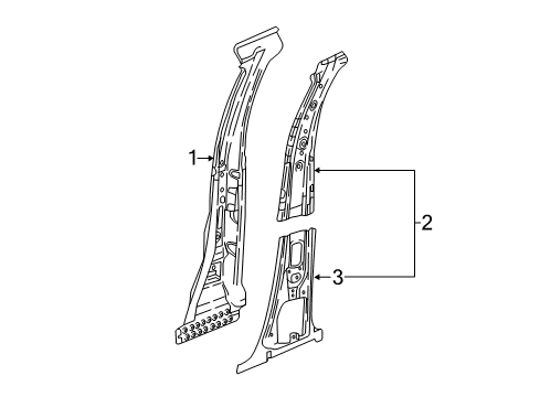 2023 Chevy Traverse Center Pillar Diagram