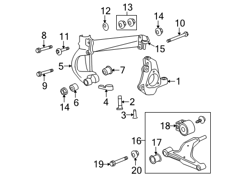 2012 Buick LaCrosse Yoke, Driver Side Diagram for 22812725