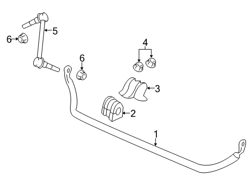 2017 Chevy SS Stabilizer Bar & Components - Front Diagram