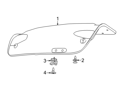 2017 Chevy SS Interior Trim - Trunk Lid Diagram