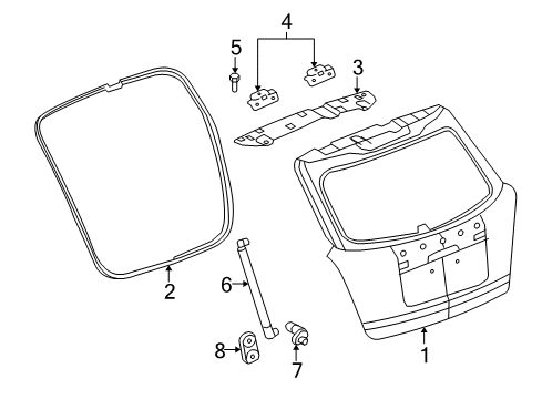 2009 Saturn Vue Gate & Hardware Diagram 1 - Thumbnail