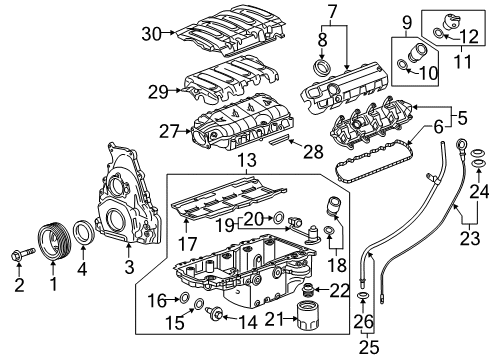2022 Chevy Camaro Intake Manifold Gasket Diagram for 12679527