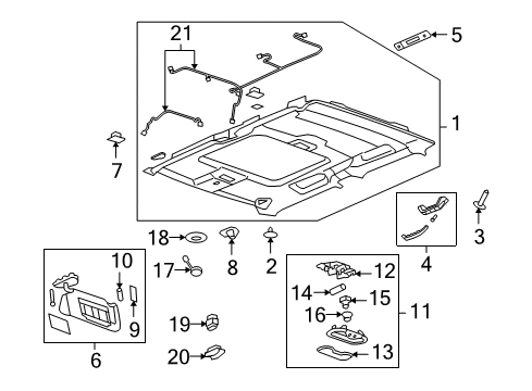 2009 Hummer H3T Grip Handle, Gray, Rear Diagram for 15281856