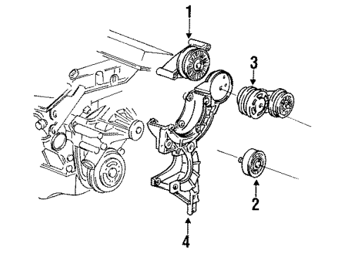 1999 GMC Yukon Belts & Pulleys Diagram