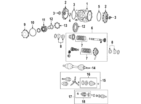 2008 Cadillac XLR Rear Axle, Axle Shafts & Joints, Differential, Drive Axles, Propeller Shaft Diagram