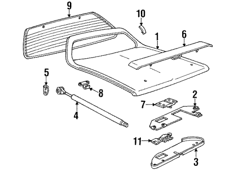 1988 Pontiac Firebird Lift Gate, Body Diagram 1 - Thumbnail