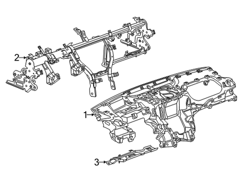 2022 Cadillac CT5 Cluster & Switches, Instrument Panel Diagram