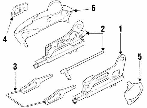 2000 Pontiac Grand Prix Seats & Track Components Diagram 3 - Thumbnail