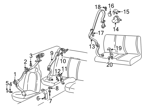 1999 Chevy Camaro Seat Belt Diagram