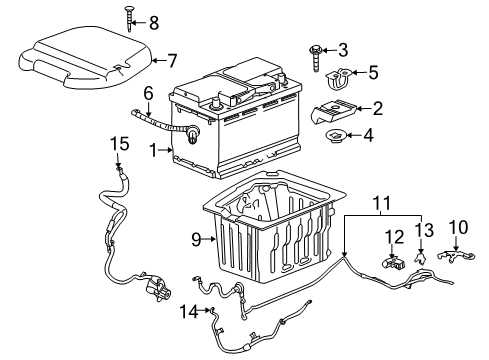 2017 GMC Acadia Limited Battery Cable Diagram for 23282308