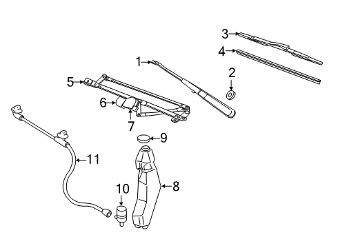 2008 Chevy Express 2500 Washer Reservoir Diagram for 88958134