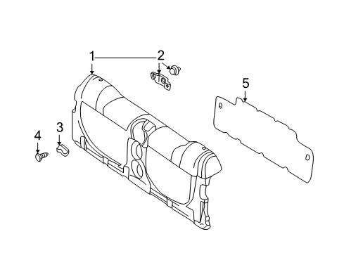 2002 Pontiac Aztek Interior Trim - Tail Gate Diagram