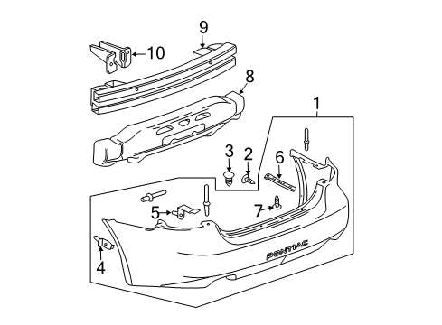 2007 Pontiac Grand Prix Rear Bumper Diagram