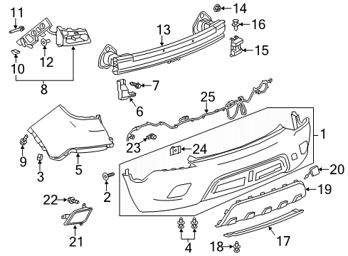 2013 Buick Encore Rear Bumper Diagram