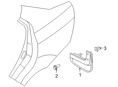 2008 Chevy Aveo Exterior Trim - Quarter Panel Diagram