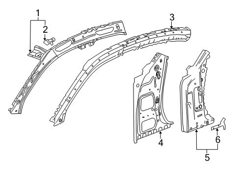 2016 Cadillac ATS Hinge Pillar Diagram