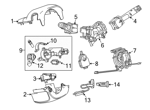 2015 Chevy Malibu Anti-Theft Components Diagram