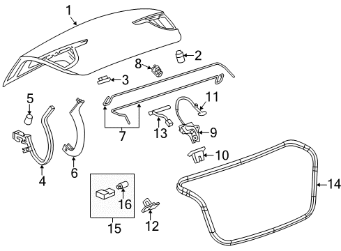 2017 Buick Verano Trunk Lid Diagram
