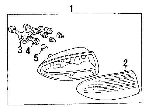 1999 Pontiac Bonneville Combination Lamps Diagram