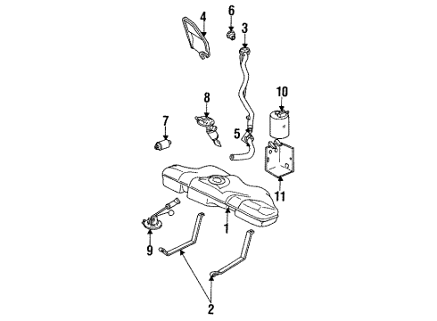 1993 Pontiac LeMans Fuel Supply Diagram