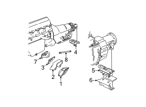 1996 GMC K2500 Engine & Trans Mounting Diagram 3 - Thumbnail