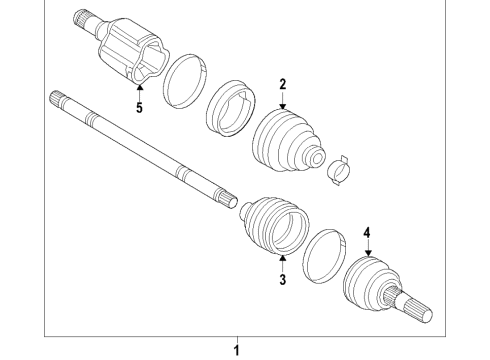 2019 Chevy Traverse Inner CV Joint, Front Diagram for 84499586