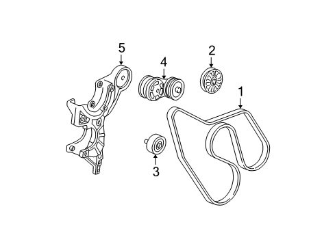 1999 GMC C3500 Belts & Pulleys Diagram