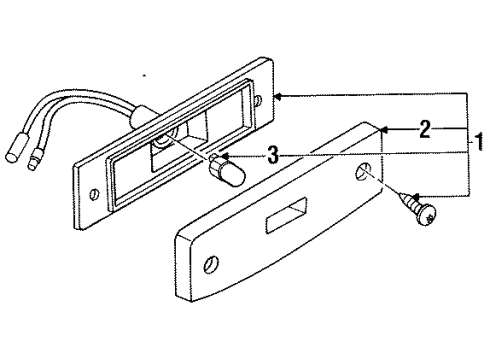 1987 Chevy Spectrum Rear Lamps - Side Marker Lamps Diagram