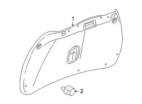 2014 Chevy Camaro Interior Trim - Trunk Lid Diagram