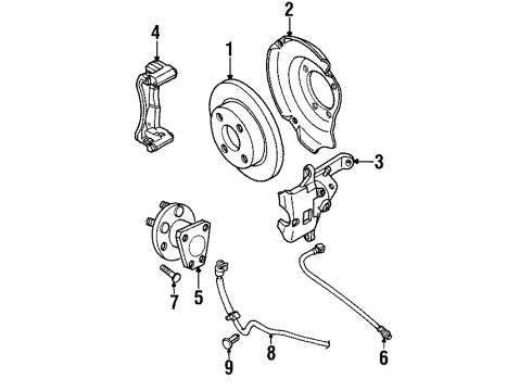 1998 Saturn SL Rear Brakes Diagram
