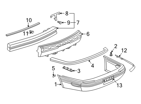 2005 Buick Park Avenue Rear Bumper Diagram