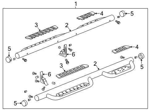 2021 Chevy Colorado Step Pad Diagram for 23134112