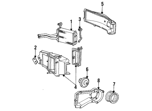 1991 GMC Syclone Heater Components Diagram