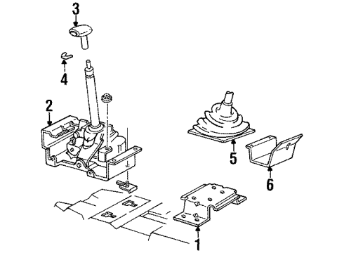 1994 Oldsmobile Achieva Floor Console Diagram