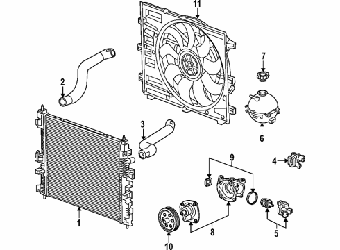 2022 Chevy Equinox Cooling System, Radiator, Water Pump, Cooling Fan Diagram