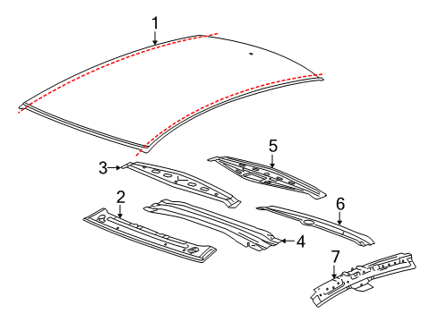 2014 Buick LaCrosse Roof & Components Diagram