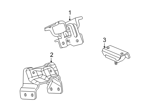 2005 Chevy Avalanche 2500 Engine & Trans Mounting Diagram