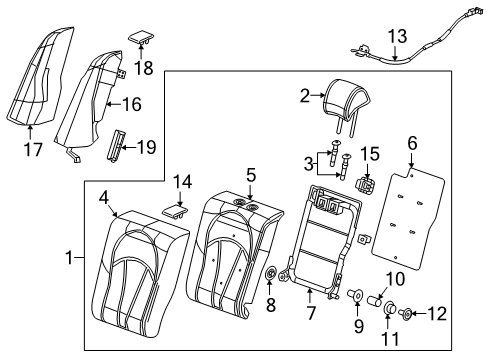 2017 Buick LaCrosse Bolster Pad, Rear Diagram for 26692754
